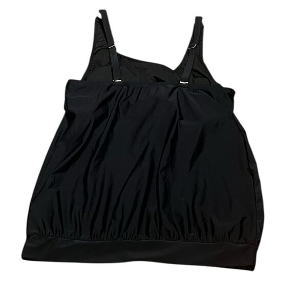 Yonique Black Swim Tankini Top with Adjustable Straps, Size L, NWT - Picture 5 of 9